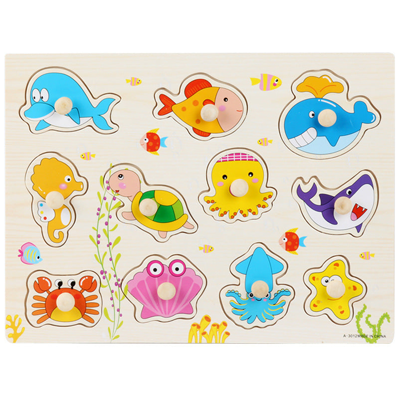 Little Pegs, Big Wonders: Mushroom Knobbed Wooden Puzzle Collection