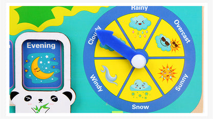 Little Time Explorer: 7-in-1 Interactive Wooden Frog Calendar & Weather Clock