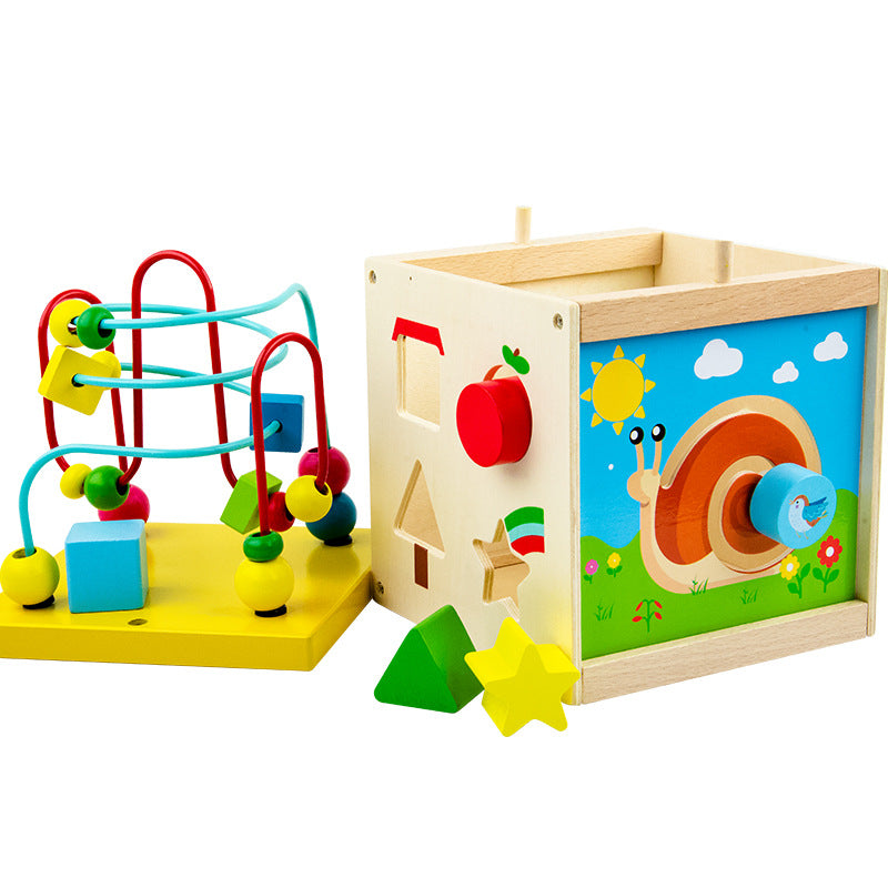 Wonder Box  5-in-1 Wooden Activity Cube & Bead Maze