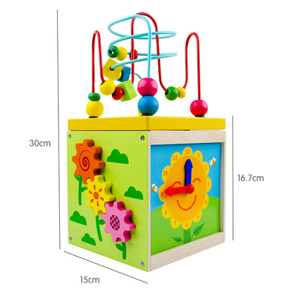 Wonder Box  5-in-1 Wooden Activity Cube & Bead Maze