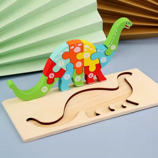 1-to-10 Wonder Builder: Wooden Standing Number Sequence Puzzle Collection
