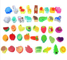 Tiny Crafter Wooden Animal & Fruit Lacing Beads Se