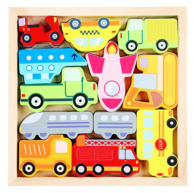 Ocean Kingdom: Wooden Interlocking Animal Tangram Puzzle