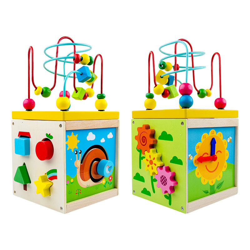 Wonder Box  5-in-1 Wooden Activity Cube & Bead Maze