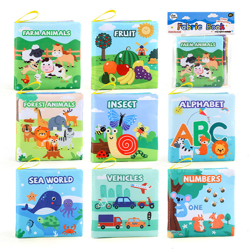 WonderLibrary: 9-Theme Interactive Baby Fabric Cloth Book Gift Set