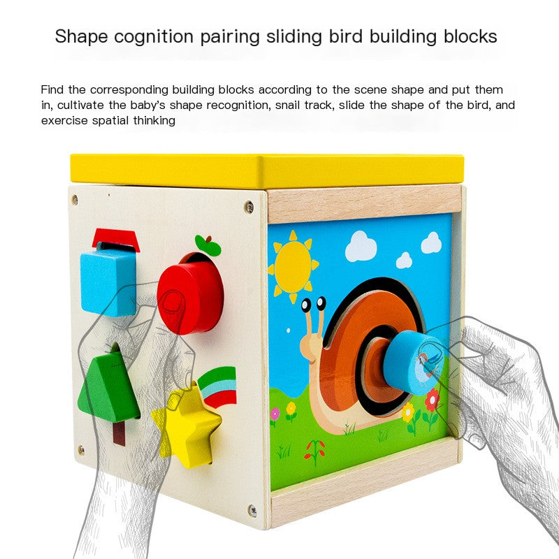 Wonder Box  5-in-1 Wooden Activity Cube & Bead Maze
