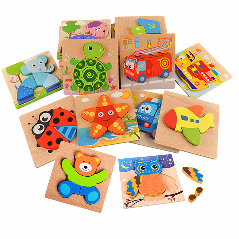 Little Explorer's First 3D Layered Wooden Puzzle Collection