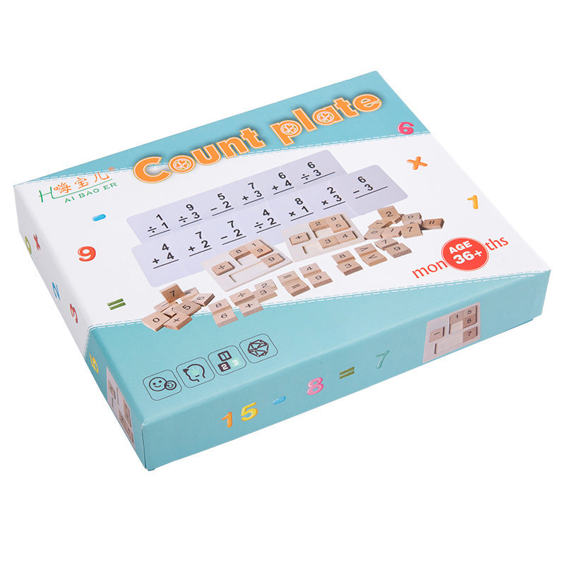 Little Mathematician: Wooden Vertical Column Calculation Board Set