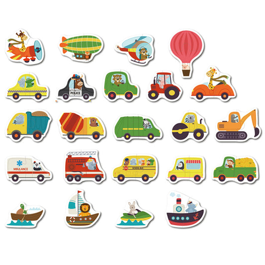 Kleiner Weltenentdecker - Hölzernes Frühförderungs-Puzzle-Set