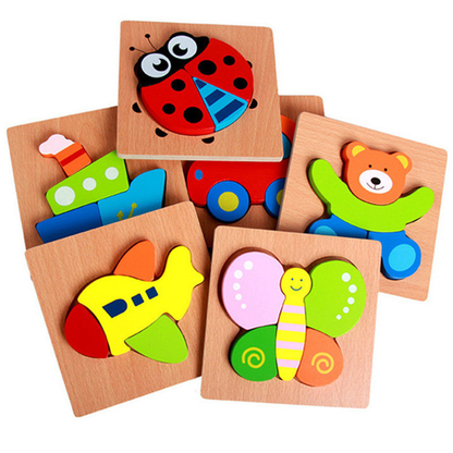 Little Explorer's First 3D Layered Wooden Puzzle Collection